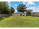 Expansive backyard featuring a green lawn, house view, and perimeter fencing for privacy at 1245 Nw 67Th Pl, Ocala, FL 34475