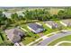 Aerial view of homes with green lawns, lush landscaping, and a peaceful street in a Gathering-friendly neighborhood at 358 Irving Bend Dr, Groveland, FL 34736
