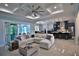 Spacious living room with sleek open layout and seamless flow into the modern kitchen at 5845 Sw 43Rd Street Rd, Ocala, FL 34474