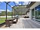 Spacious screened patio with dining and lounging areas, perfect for outdoor entertaining and relaxation at 5845 Sw 43Rd Street Rd, Ocala, FL 34474
