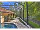 Backyard space with pool and landscaping at 695 Se 47Th Loop, Ocala, FL 34480