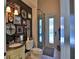 Beautiful bathroom featuring a walk-in shower with a glass enclosure and access to the outdoors at 695 Se 47Th Loop, Ocala, FL 34480