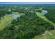 Breathtaking aerial view features tranquil lakes and lush golf course interspersed among the dense tree coverage at 7961 Midway Drive Ter # J102, Ocala, FL 34472