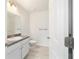 Bathroom featuring a single sink vanity with modern fixtures at 87 Redwood Rd, Ocala, FL 34472