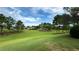 Expansive backyard view showcasing a well-maintained lawn and mature trees, offering a serene outdoor space at 9490 Sw 94Th Ct, Ocala, FL 34481