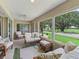 Relaxing sunroom with comfortable seating and serene views of the outdoors at 1266 James Island St, The Villages, FL 32162