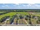 Aerial view of sprawling property with manicured lawns, mature trees, and large outbuildings at 15360 Se 73Rd Avenue, Summerfield, FL 34491