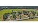 Expansive aerial view of a lush property featuring multiple homes, large fields, and mature trees at 15360 Se 73Rd Avenue, Summerfield, FL 34491