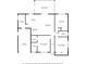 Detailed floor plan showcasing the layout of the home, including the bedrooms, kitchen, and living areas at 21191 Sw Plantation St, Dunnellon, FL 34431