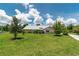 Charming single-story home with a well-maintained front yard and mature landscaping under a partly cloudy sky at 2640 Sw 36Th Ln, Ocala, FL 34471