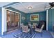 Covered patio with dining and lounging areas offers a glimpse into the living space at 2855 Se 38Th St, Ocala, FL 34480