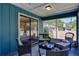 Cozy screened-in patio with comfortable seating, perfect for relaxation with a view at 2855 Se 38Th St, Ocala, FL 34480