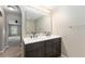 Bathroom view showcasing a double sink vanity with modern faucets at 4531 Se 27Th St, Ocala, FL 34480