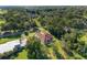 Scenic aerial view of the home nestled among mature trees and overlooking the sprawling green landscape at 5034 Nw 75Th Ave, Ocala, FL 34482