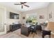Spacious office featuring an executive desk setup and views to the manicured lawn at 5034 Nw 75Th Ave, Ocala, FL 34482