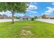 Spacious, fenced backyard with beautiful lawn and covered patio area at 7054 Sw 64Th Ter, Ocala, FL 34476