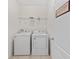 Bright laundry room with washer, dryer, and tile flooring at 7054 Sw 64Th Ter, Ocala, FL 34476