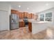 Modern kitchen featuring stainless steel appliances, countertops, and ample cabinet space at 8640 Sw 83Rd Loop, Ocala, FL 34481