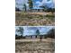 Exterior views of a house under construction featuring concrete block walls and a blue tarp roof at 13322 Sw 85 Cir, Ocala, FL 34473