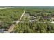 Aerial view showcasing the neighborhood's serene, heavily-wooded surroundings at 13741 Sw 73Rd St, Ocala, FL 34481