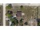 Aerial view highlighting a home on a large lot with mature trees and ample privacy at 13741 Sw 73Rd St, Ocala, FL 34481