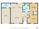 Detailed floor plan with room dimensions including kitchen, living room, and bedrooms at 15138 Sw 50Th Avenue Rd, Ocala, FL 34473