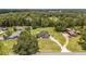 An aerial view showcases a landscaped yard and dark roof, complemented by a circular driveway at 2151 Se 59Th St, Ocala, FL 34480