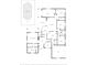 Black and white floor plan showcasing the layout of the home, including bedrooms, kitchen, living room, and garage at 2151 Se 59Th St, Ocala, FL 34480