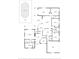 Detailed floor plan showcasing the layout of the home, including the primary bedroom, living room, kitchen, and outdoor swimming pool at 2151 Se 59Th St, Ocala, FL 34480
