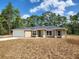 Charming single-story home with neutral stucco siding, an attached two-car garage and manicured lawn at 23213 Nw Mallard Ave, Dunnellon, FL 34431