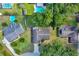 Aerial view showcasing the property, mature landscaping, and neighborhood amenities, including community swimming pools at 5581 Se 35Th St, Ocala, FL 34480