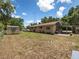 Expansive backyard with a shed, mature trees, and a well-maintained lawn at 5915 Se Holly Rd, Belleview, FL 34420