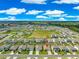Expansive aerial view of a residential community with well-maintained homes and green spaces under a bright, partly cloudy sky at 8685 Sw 49Th Cir, Ocala, FL 34476