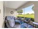 Screened porch offers comfortable seating and scenic views of the lawn at 9925 Sw 95Th Loop, Ocala, FL 34481