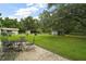 Spacious backyard with a patio, and lush greenery, perfect for outdoor gatherings and relaxation at 2155 Nw 27Th Ave, Ocala, FL 34475