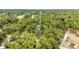 An aerial view shows a home nestled amongst lush trees and greenery at 8605 Sw 209Th Court Rd, Dunnellon, FL 34431