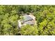 Aerial view of the house with lush greenery, offering a secluded and private setting at 8605 Sw 209Th Court Rd, Dunnellon, FL 34431