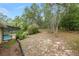 Expansive backyard with lush greenery and partial views of the screened pool area at 9180 Sw 202Nd Avenue Rd, Dunnellon, FL 34431