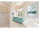 Bathroom features tile floors, double vanity and a garden tub with lots of natural light at 9213 Sw 197Th Cir, Dunnellon, FL 34432