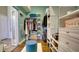 Organized walk-in closet featuring custom shelving and storage solutions at 17034 Florence View Dr, Montverde, FL 34756