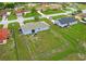 Aerial view of a fenced backyard, showcasing the lawn and the surrounding neighborhood at 316 Oak Track Dr, Ocala, FL 34472
