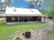 Spacious backyard with covered patio offers a serene retreat, perfect for relaxation and outdoor entertaining at 5630 Se 183Rd Avenue Rd, Ocklawaha, FL 32179