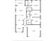 Detailed floor plan showing layout with living spaces, bedrooms, kitchen, and garage at 6299 Sw 90Th St, Ocala, FL 34476