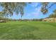 Expansive backyard with a lush green lawn and mature trees, perfect for outdoor activities at 975 Cr 542E, Bushnell, FL 33513