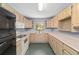 Functional kitchen featuring plenty of counter space and traditional-style cabinetry at 975 Cr 542E, Bushnell, FL 33513
