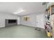 View of a living room area showing a decorative fireplace and storage shelves at 975 Cr 542E, Bushnell, FL 33513