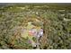 Expansive estate with tennis court and several outbuildings, highlighted by a red property line at 10835 Se Highway 464C, Ocklawaha, FL 32179