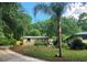 Exterior view of a single story home with a separate outbuilding and lush landscaping at 17051 Ne 243Rd Place Rd, Fort Mc Coy, FL 32134