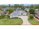 An aerial view of the property showcasing the home's layout, curb appeal and large lot size at 2413 Se 23Rd St, Ocala, FL 34471