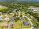 Neighborhood aerial showcasing lush landscaping, tree coverage, and proximity to local schools at 4300 Nw 4Th Cir, Ocala, FL 34475